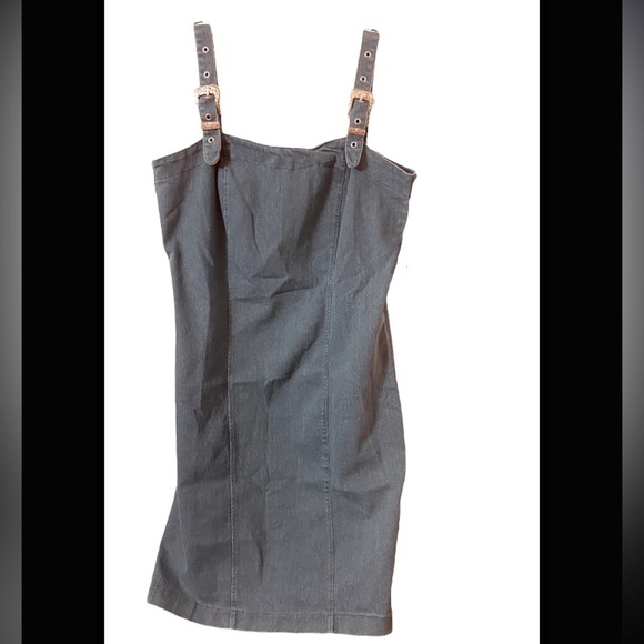 Love by Chesley Dresses & Skirts - Love By Chesley Women’s Medium Cotton Denim Cowgirl Buckle Shoulder Straps Dress